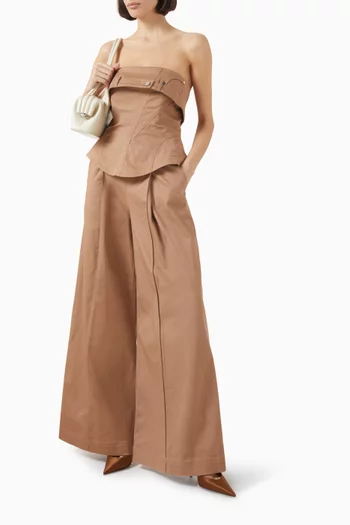Jordan Corset Bustier Jumpsuit in Cotton