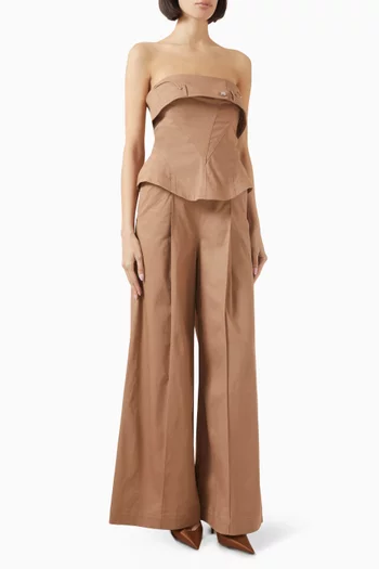Jordan Corset Bustier Jumpsuit in Cotton