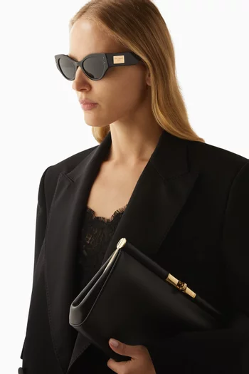 Oval Cat-eye Sunglasses in Acetate