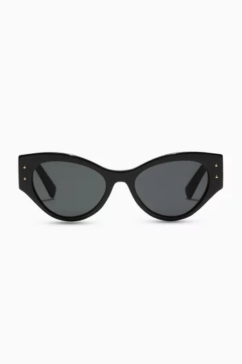 Oval Cat-eye Sunglasses in Acetate