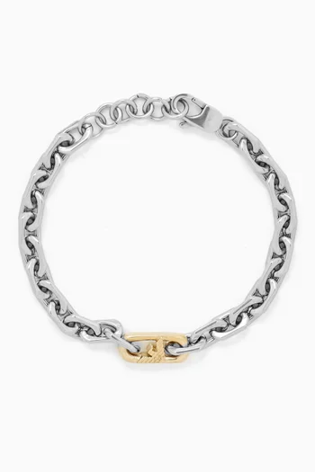 Two-tone Chain Bracelet in Stainless Steel