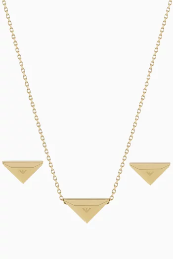 Eagle Logo Necklace & Earrings Gift Set