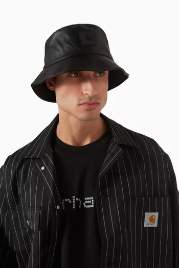 Norwich Bucket Hat in Faux Leather