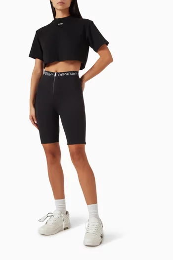 Logo-waistband Zip Shorts