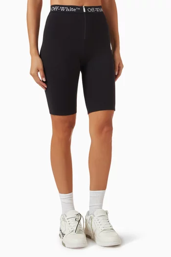 Logo-waistband Zip Shorts