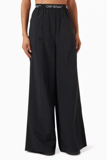 Logo Wide-leg Pants in Nylon