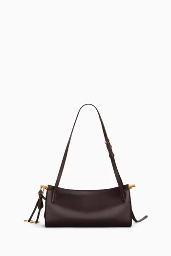 Le Click East West Shoulder Bag in Leather