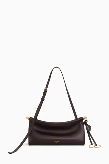 Le Click East West Shoulder Bag in Leather
