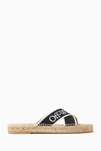 Bookish Logo Sandals in Canvas