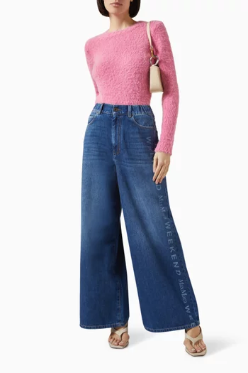 Arsenio Furry-look Jumper in Cotton Blend
