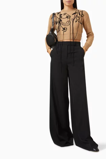Ninfa Trousers in Wool Gabardine