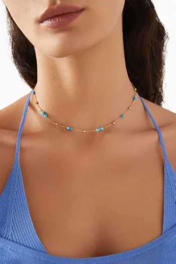 Serene Turquoise Choker in 18kt Gold