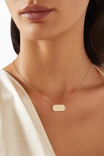 Ayat Al Kursi Diamond Necklace in 18kt Yellow Gold
