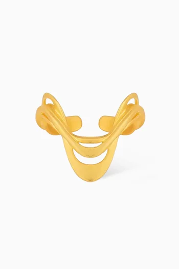 Ripple Ring in 18kt Gold-plated Brass