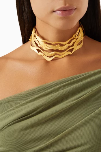 Aurora Choker in 18kt Gold-plated Brass
