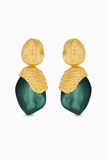 Snowdrop Earrings in 18kt Gold-plated Brass