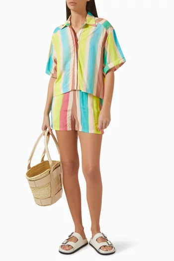 Blake Cropped Shirt in Viscose