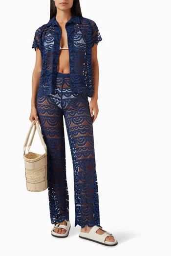 Button-up Shirt in Lace