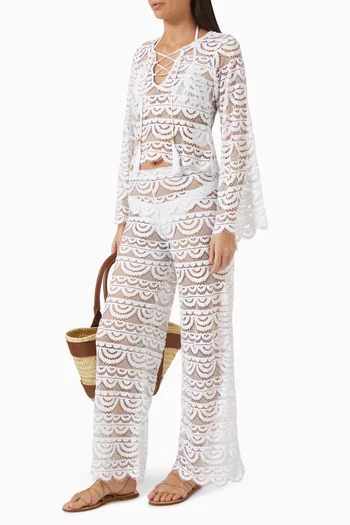 Noah Top in Sheer Lace