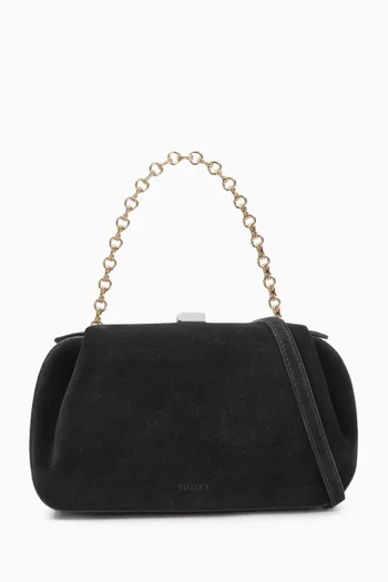 Mini Oyster Clutch in Suede