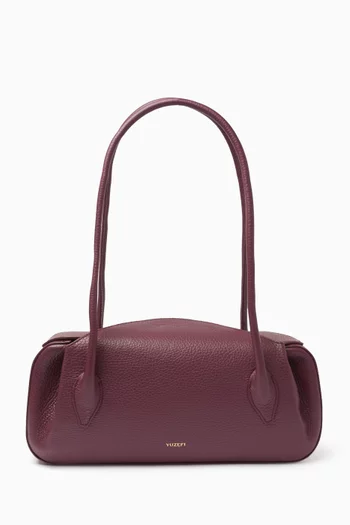 Small Oyster Shoulder Bag in Grained Leather