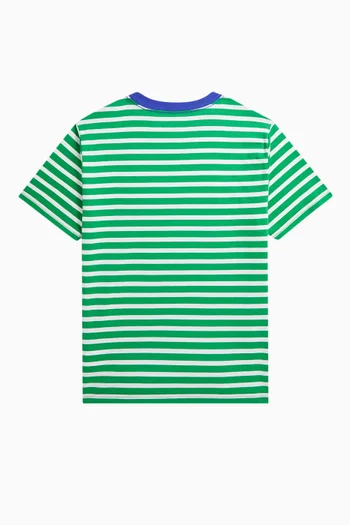 Striped Logo T-shirt in Cotton-jersey