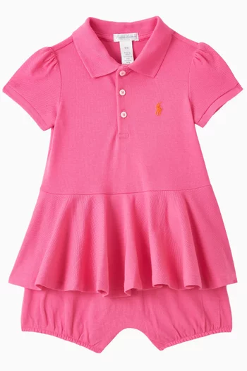 Peplum Dress & Bloomers in Cotton
