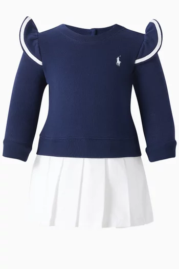 Frill Dress & Bloomers Set in Cotton-blend