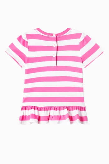 Stripe Polo Bear T-shirt in Cotton
