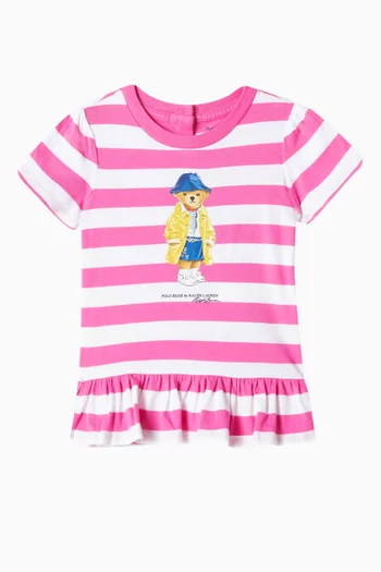 Stripe Polo Bear T-shirt in Cotton