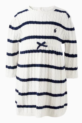 Striped Dress in Cotton-knit