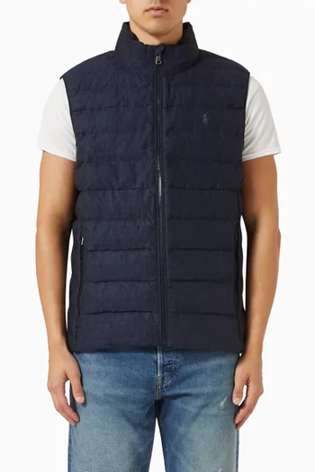 Logo-embroidered Gilet