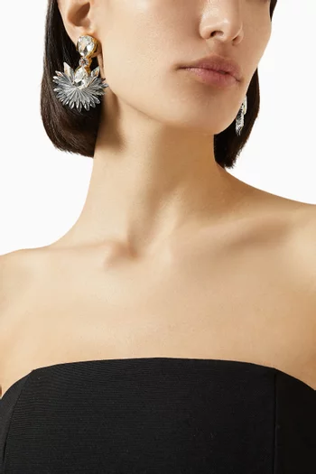Delicatesse Clip-on Drop Earrings in 18kt Gold-plated Brass