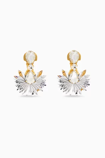 Delicatesse Clip-on Drop Earrings in 18kt Gold-plated Brass