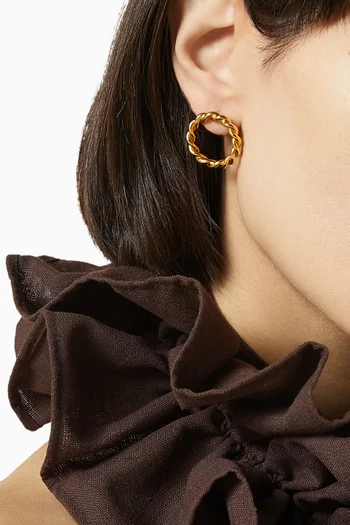 'Metisse' Earrings in 18kt Gold-plated Brass