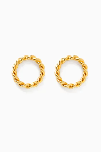 'Metisse' Earrings in 18kt Gold-plated Brass