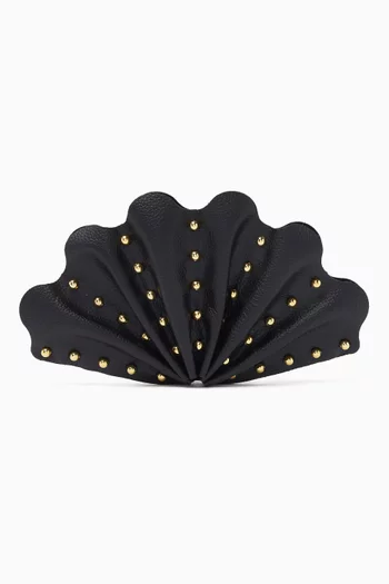 Mini Coquillage des Sables Clutch in Leather