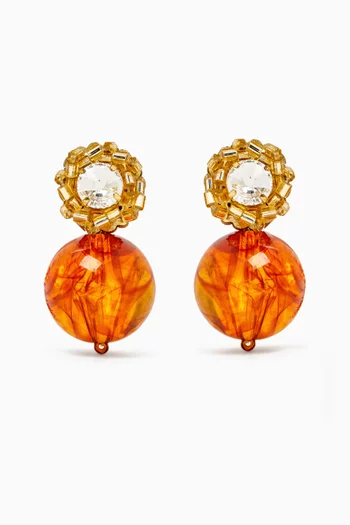 Terre Brune Earrings in 18kt Gold-plated Brass