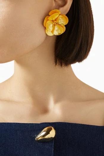Fleur Blanches Clip-on Earrings