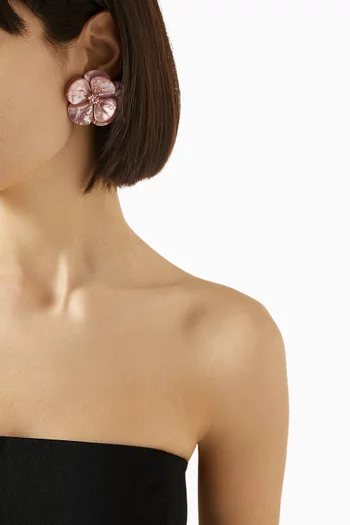 Fleur Blanches Clip-on Earrings