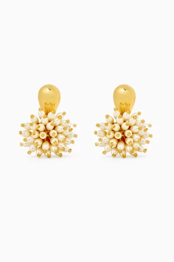 Vallee Etoilee Drop Earrings in 18kt Gold-plated Brass