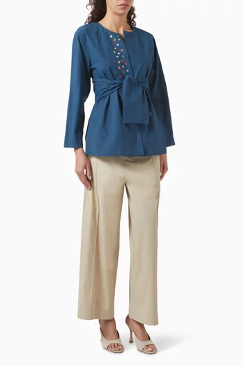 Top & Pants Set in Cotton-blend
