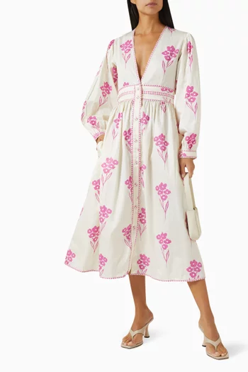 Solace Midi Dress in Cotton