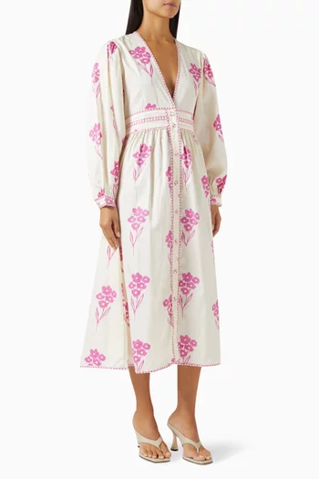Solace Midi Dress in Cotton