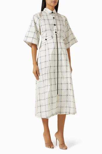 Martin Printed Midi Dress in Cotton