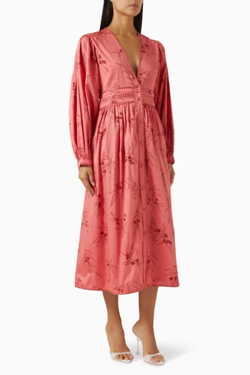 Solace Midi Dress in Cotton