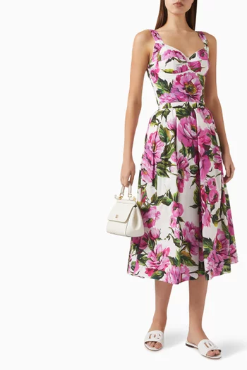 Peonie-print Top in Cotton-blend