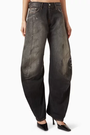 Low-rise Wide-leg Jeans in Denim