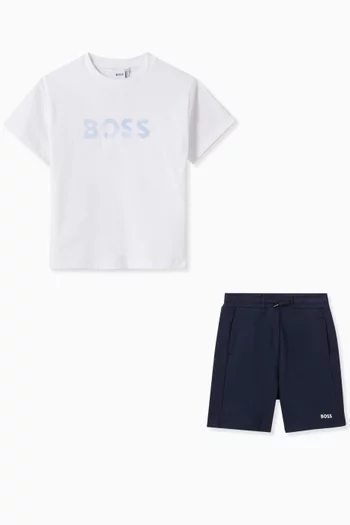 Logo Co-ord Set in Cotton