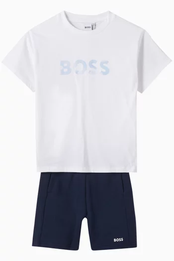 Logo Co-ord Set in Cotton